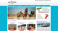 Desktop Screenshot of goindiatours.com